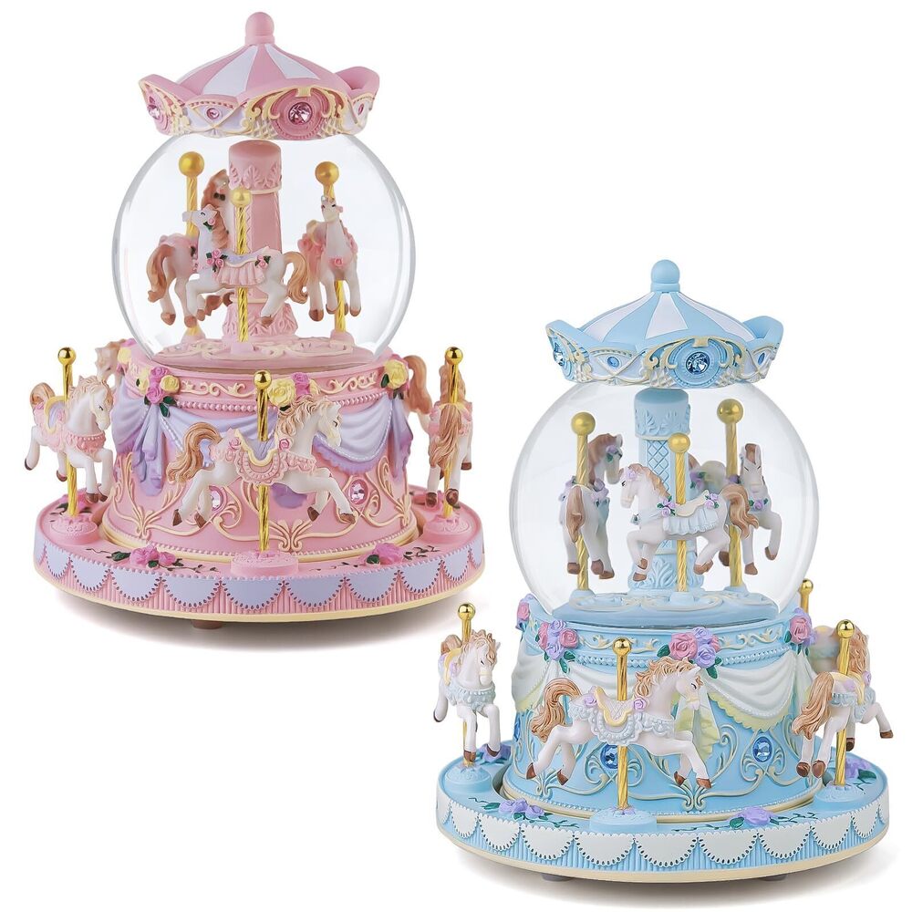 7092 Carousel Music Box Snow Globe Romantic Funny Gift for Girls Girlfriend